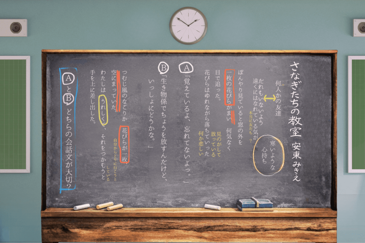 「さなぎたちの教室」　－会話文に着目して、題名が象徴するものにせまる―